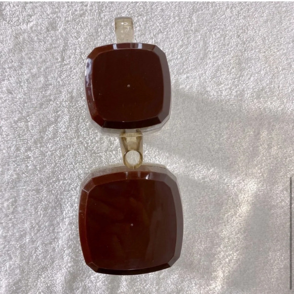 Vintage Brown Thick Hard Plastic Creamer &  Sugar Dish With Lids - Picture 6 of 11